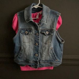 Cat & Jack sleeveless jean jacket